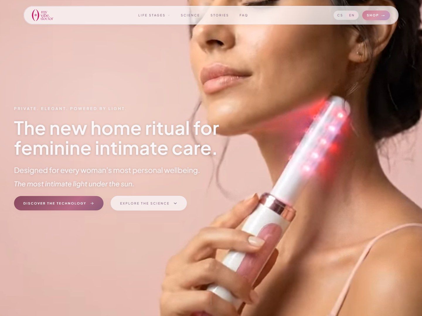 MyVibe.doctor website, home page